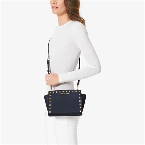 michael kors navy selma medium|Michael Kors selma medium crossbody.